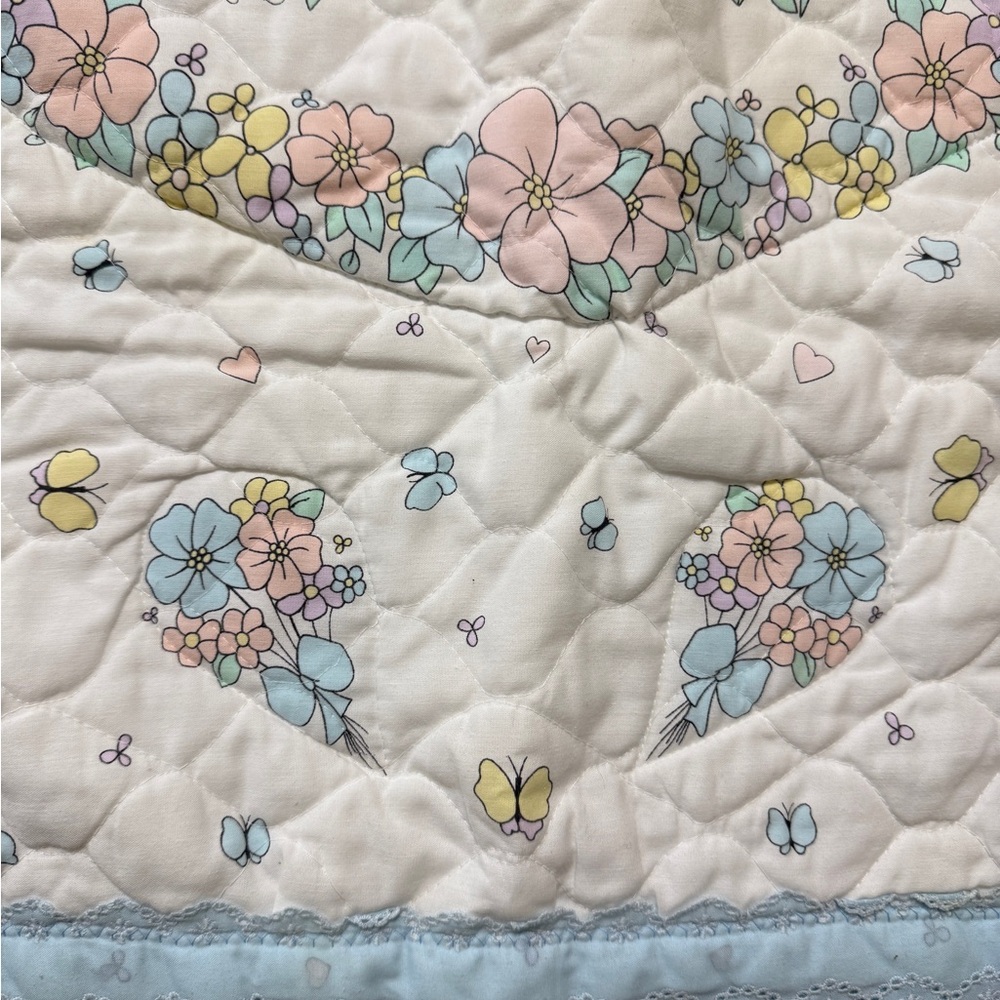 Precious Moments Pig & Skunk homemade quilted baby blanket - Picture 6 of 16
